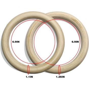 Portable Wooden Gym Rings for Fitness