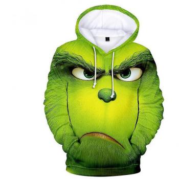 Sweatshirt Grinch 3D à Capuche – Pull Hommes et Femmes, Design Friends, L Pattern A