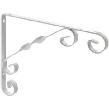 Support en Fer Forgé pour Étagère Blanche 12180230mm