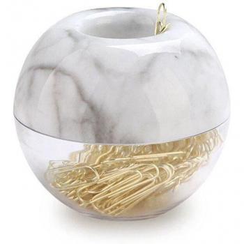 Clips dorados en soporte magnético de mármol blanco, 28mm, 100 clips por caja