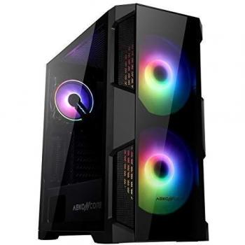 ATX Mid‑Tower Gaming Case – 200mm RGB Fans + Remote Fan Control (ABKONCORE)