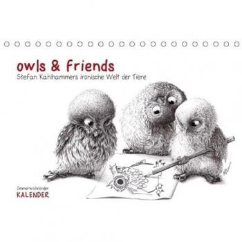 owls & friends Immerwährender Kalender (Tischkalender immerwährend DIN A5 quer)