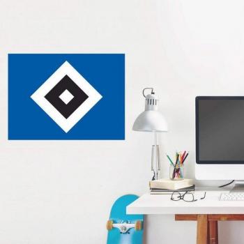 HSV Logo‑Wandkunst – 1 Stück, selbstklebender Sticker, einfach zu entfernen