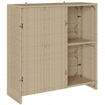 Armoire de stockage rattan beige 100x36x102 cm – vidaXL