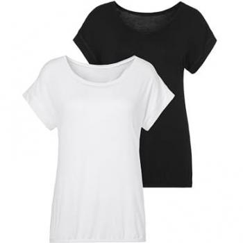 Damen Vivance Kurze Ärmel T-Shirt mit elastischem Bund, 32/34