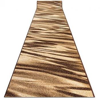 RugsX 90 cm Brown Heat-Set Fryz Runner