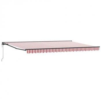 Store Rétractable Rayures Rouge et Blanche 500x300 cm