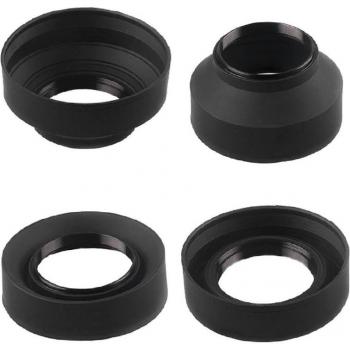 Wide-Angle Rubber Lens Hood Collapsible 3 Stage 62mm 77mm