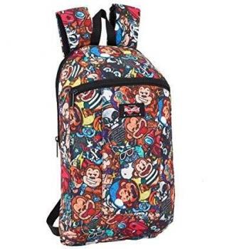 Mini sac à dos Blackfit8 avec imprimé singe coloré et logo, modèle 641941821