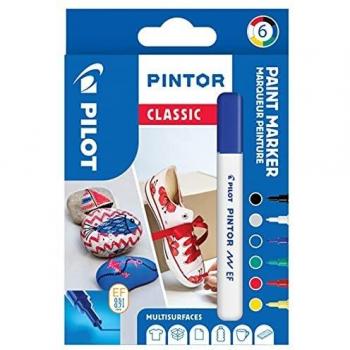 Pilot, Marker, Pintor Extra Fein Set à 6 Classic (Mehrfarbig, 6, 0.70 mm)