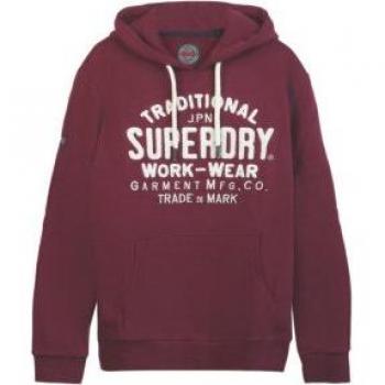 Sudadera Superdry Estilo Universitario Granate