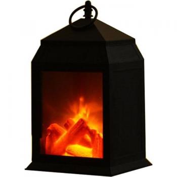 Nordic Style LED Lantern with Realistic Flame Effect