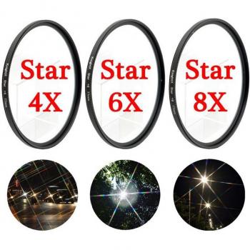 KnightX Star Line 4x 6x 8x Lens Filter for DSLR Cameras