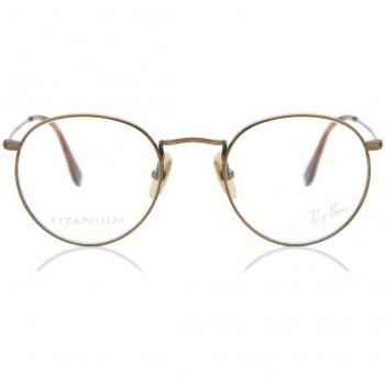 Ray-Ban Unisex RX8247V Round 1222 Vista Frames Titanium Gold Transparent