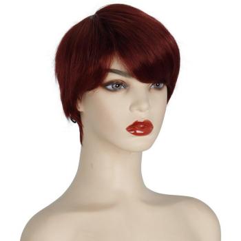Azqueen Estilo Pixie Blanco Sintético