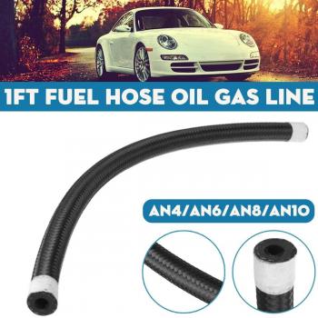 1FT Stainless Steel Braided AN4 AN6 AN8 AN10 Gas Line