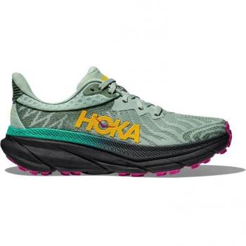 Zapatillas de trail HOKA Challenger 7 verde turquesa rosa mujer