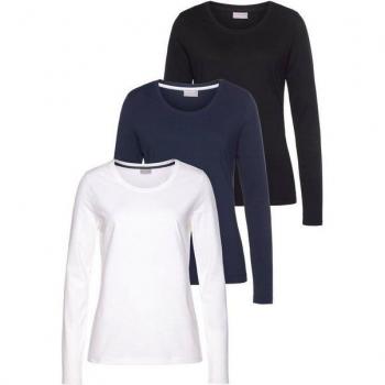 Eastwind 3er-Pack Langarmshirts – Basic Stil – Rundhals