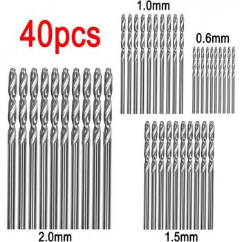 HSS Straight Shank Twist Drill Bits 40 Pcs Set
