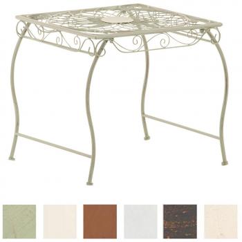 Table de terrasse Zarina en fer 50 x 45 cm, couleur vert antique