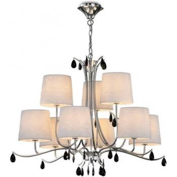 Suspension Andrea 9 ampoules 80cm chrome poli