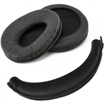 Almohadillas de recambio para auriculares Geekria modelos MDR Z600, V600, V900, V900HD y V7509 (Negras)