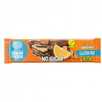 BRAIN FOODS Wafer Naranja Sin Azúcar 40g