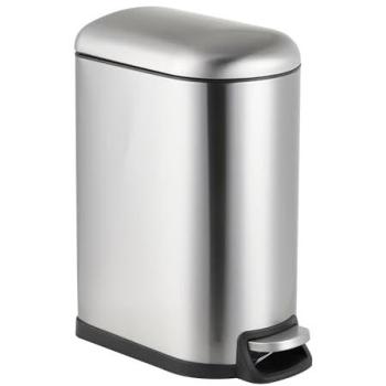Pattumiera Relaxdays 10L chiusura Softclose argento