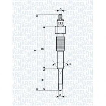 Vela incandescente 062900041304 da Magneti Marelli