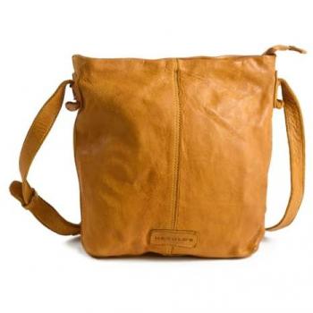 Harold's Submarine Umhängetasche aus echtem Rindsleder 23 cm orange