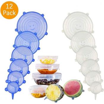 Airtight Silicone Bowl Covers 12 Pack