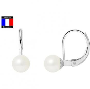 Pendientes Elegantes de Perlas Cultivadas en Oro Blanco