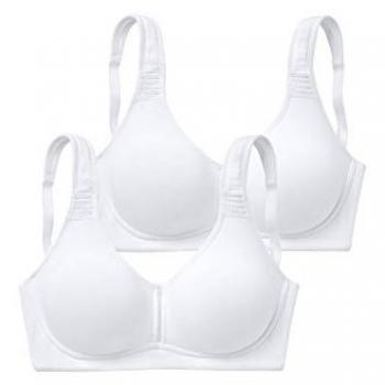 T-Shirt-BH PETITE FLEUR Gr. 90, Cup C, weiß (2xweiß) Damen BHs ohne Bügel aus Baumwolle