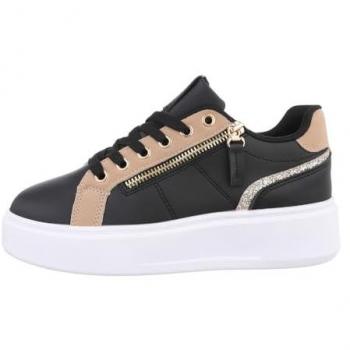 Ital‑Design Damen Low Top Sneakers – Schwarz/Weiß