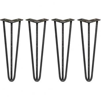 Tige de Table Industrielle en Acier – 40,6 cm – 3 Pieds – 12 mm