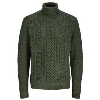 Jack & J. Rollkragen „JJPAUL KNIT“ – Herren, Dunkelgrün, Größe S