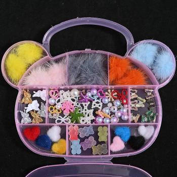50-100Pc Kawaii Mix-Candy Rhinestones Nail Accessory, 12 Shaped Acrylic DIY Craft Doll Bear Box Rhinestones, 24 Girds Nail Charms