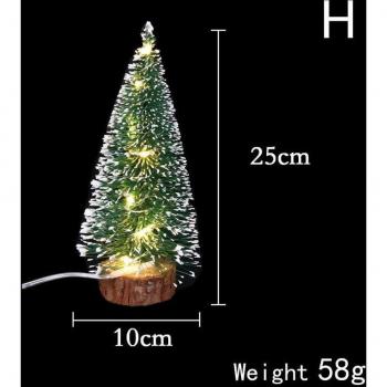Mini Árbol de Navidad con Agujas de Pino y LED