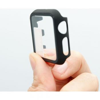 Étui de protection avec verre trempé pour Apple Watch 44mm 40mm série 5 4