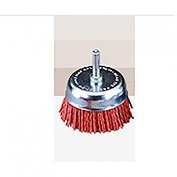 Abrasive Nylon Cup Brush Red 6mm Ø 75 Grain 80
