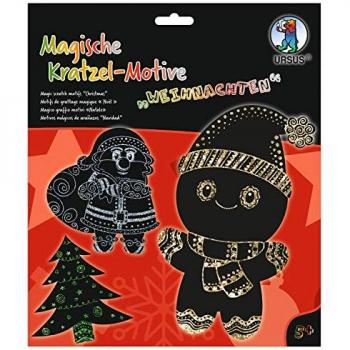 Folat Hängedekoration URSUS Magische Kratzel-Motive Weihnachten