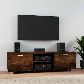 Mueble de TV madera contrachapada roble ahumado 140x40,5x35cm