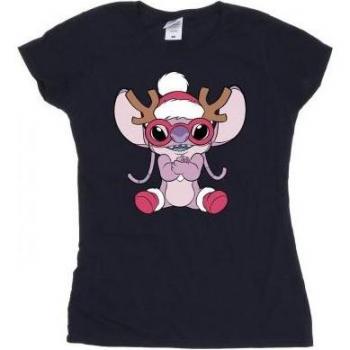 Lilo & Stitch Holiday Angel Reindeer T-Shirt – Women’s, White, Large