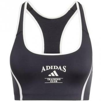 Black & Chalk White PowerImpact Medium Support Bra