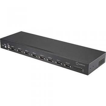 USB‑to‑Serial Renkforce RF‑19 Hub (8 + 2) – Metallgehäuse Schwarz