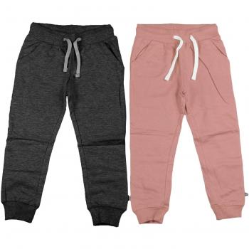 Minymo Lot de 2 Pantalons de Jogging Fille 152 cm Blusher/Rose/Gris