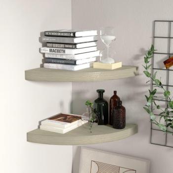 Eckregale 2 Stk. Eichefarben 35x35x3,8 cm MDF
