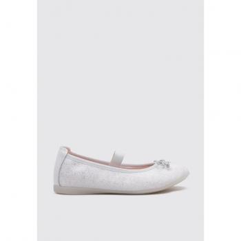 Zapatos planos de niña, color plata