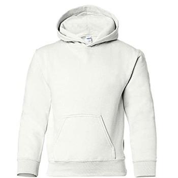 Heavy Blend White Hoodie by Gildan, XL