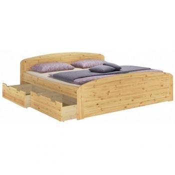 Kieferfarbenes Funktionsbett 180x200 mit Rollrost